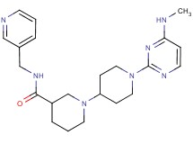 1'-[4-(methylamino)pyrimidin-2-yl]-N-(pyridin-3-ylmethyl)-1,4'-bipiperidine-3-carboxamide