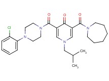 3-(1-azepanylcarbonyl)-5-{[4-(2-chlorophenyl)-1-piperazinyl]carbonyl}-1-isobutyl-4(1H)-pyridinone