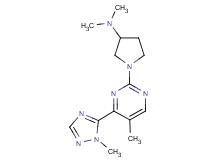 N,N-dimethyl-1-[5-methyl-4-(1-methyl-1H-1,2,4-triazol-5-yl)pyrimidin-2-yl]pyrrolidin-3-amine