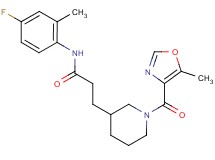 N-(4-fluoro-2-methylphenyl)-3-{1-[(5-methyl-1,3-oxazol-4-yl)carbonyl]piperidin-3-yl}propanamide