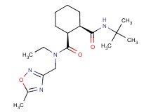 (1S*,2R*)-N'-(tert-butyl)-N-ethyl-N-[(5-methyl-1,2,4-oxadiazol-3-yl)methyl]cyclohexane-1,2-dicarboxamide