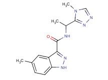 5-methyl-N-[1-(4-methyl-4H-1,2,4-triazol-3-yl)ethyl]-1H-indazole-3-carboxamide