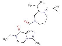 1-{[4-(cyclopropylmethyl)-3-isopropyl-1,4-diazepan-1-yl]carbonyl}-7-ethyl-3-methyl-6,7-dihydroimidazo[1,5-a]pyrazin-8(5H)-one