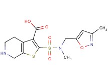 2-({methyl[(3-methylisoxazol-5-yl)methyl]amino}sulfonyl)-4,5,6,7-tetrahydrothieno[2,3-c]pyridine-3-carboxylic acid