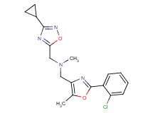 1-[2-(2-chlorophenyl)-5-methyl-1,3-oxazol-4-yl]-N-[(3-cyclopropyl-1,2,4-oxadiazol-5-yl)methyl]-N-methylmethanamine