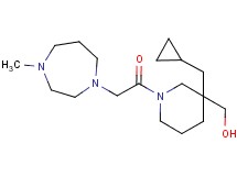 {3-(cyclopropylmethyl)-1-[(4-methyl-1,4-diazepan-1-yl)acetyl]-3-piperidinyl}methanol