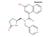 2-hydroxy-N-{[(2S)-5-oxo-2-pyrrolidinyl]methyl}-N-(4-pyridinylmethyl)-4-quinolinecarboxamide