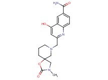 4-hydroxy-2-[(3-methyl-2-oxo-1-oxa-3,7-diazaspiro[4.5]dec-7-yl)methyl]quinoline-6-carboxamide