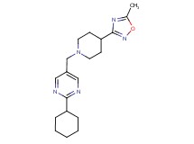 2-cyclohexyl-5-{[4-(5-methyl-1,2,4-oxadiazol-3-yl)piperidin-1-yl]methyl}pyrimidine
