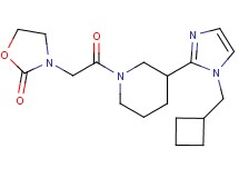 3-(2-{3-[1-(cyclobutylmethyl)-1H-imidazol-2-yl]piperidin-1-yl}-2-oxoethyl)-1,3-oxazolidin-2-one