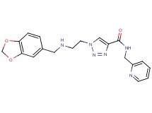 1-{2-[(1,3-benzodioxol-5-ylmethyl)amino]ethyl}-N-(2-pyridinylmethyl)-1H-1,2,3-triazole-4-carboxamide