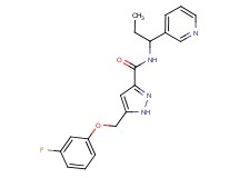 5-[(3-fluorophenoxy)methyl]-N-(1-pyridin-3-ylpropyl)-1H-pyrazole-3-carboxamide