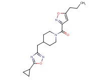 4-[(5-cyclopropyl-1,2,4-oxadiazol-3-yl)methyl]-1-[(5-propyl-3-isoxazolyl)carbonyl]piperidine