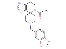 5-acetyl-1'-(1,3-benzodioxol-5-ylmethyl)-1,5,6,7-tetrahydrospiro[imidazo[4,5-c]pyridine-4,4'-piperidine]