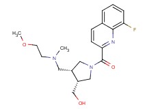 ((3R*,4R*)-1-[(8-fluoroquinolin-2-yl)carbonyl]-4-{[(2-methoxyethyl)(methyl)amino]methyl}pyrrolidin-3-yl)methanol