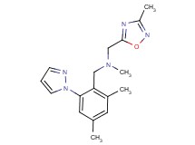 1-[2,4-dimethyl-6-(1H-pyrazol-1-yl)phenyl]-N-methyl-N-[(3-methyl-1,2,4-oxadiazol-5-yl)methyl]methanamine