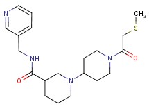 1'-[(methylthio)acetyl]-N-(pyridin-3-ylmethyl)-1,4'-bipiperidine-3-carboxamide