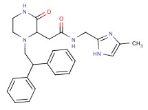 2-[1-(2,2-diphenylethyl)-3-oxo-2-piperazinyl]-N-[(4-methyl-1H-imidazol-2-yl)methyl]acetamide