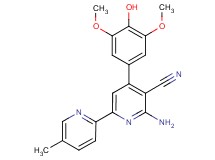 6-amino-4-(4-hydroxy-3,5-dimethoxyphenyl)-5'-methyl-2,2'-bipyridine-5-carbonitrile