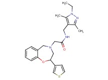 N-[(1-ethyl-3,5-dimethyl-1H-pyrazol-4-yl)methyl]-2-[2-(3-thienyl)-2,3-dihydro-1,4-benzoxazepin-4(5H)-yl]acetamide