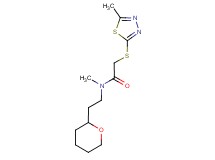 N-methyl-2-[(5-methyl-1,3,4-thiadiazol-2-yl)thio]-N-[2-(tetrahydro-2H-pyran-2-yl)ethyl]acetamide