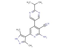 2-amino-6-(3,5-dimethyl-1H-pyrazol-4-yl)-4-(2-isopropylpyrimidin-5-yl)nicotinonitrile