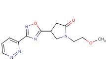 1-(2-methoxyethyl)-4-[3-(3-pyridazinyl)-1,2,4-oxadiazol-5-yl]-2-pyrrolidinone