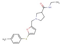 N-ethyl-1-({5-[(4-methylphenyl)thio]-2-furyl}methyl)pyrrolidine-3-carboxamide