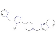 2-({4-[4-methyl-5-(1H-pyrazol-1-ylmethyl)-4H-1,2,4-triazol-3-yl]piperidin-1-yl}methyl)imidazo[1,2-a]pyridine