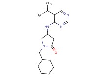 1-(cyclohexylmethyl)-4-[(5-isopropylpyrimidin-4-yl)amino]pyrrolidin-2-one