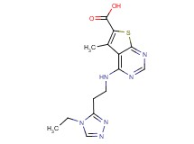 4-{[2-(4-ethyl-4H-1,2,4-triazol-3-yl)ethyl]amino}-5-methylthieno[2,3-d]pyrimidine-6-carboxylic acid