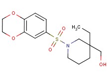 [1-(2,3-dihydro-1,4-benzodioxin-6-ylsulfonyl)-3-ethyl-3-piperidinyl]methanol