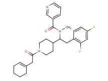 N-[1-[1-(1-cyclohexen-1-ylacetyl)-4-piperidinyl]-2-(2,4-difluorophenyl)ethyl]-N-methylnicotinamide