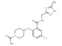 2-[(1-acetylpiperidin-4-yl)oxy]-5-chloro-N-[(5-methyl-1H-1,2,4-triazol-3-yl)methyl]benzamide