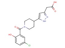 {5-[1-(5-chloro-2-hydroxybenzoyl)piperidin-4-yl]-1H-pyrazol-3-yl}acetic acid