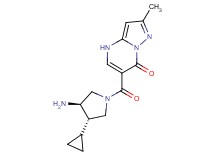 6-{[(3R*,4S*)-3-amino-4-cyclopropylpyrrolidin-1-yl]carbonyl}-2-methylpyrazolo[1,5-a]pyrimidin-7(4H)-one