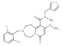 3-(2-chloro-6-fluorobenzyl)-9-methoxy-N-methyl-7-oxo-N-(3-thienylmethyl)-1,2,3,4,5,7-hexahydropyrido[1,2-d][1,4]diazepine-10-carboxamide
