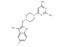 6-{4-[(5-fluoro-3-methyl-1H-indol-2-yl)methyl]piperazin-1-yl}pyrimidine-2,4-diamine