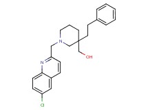 [1-[(6-chloro-2-quinolinyl)methyl]-3-(2-phenylethyl)-3-piperidinyl]methanol