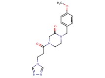 1-(4-methoxybenzyl)-4-[3-(4H-1,2,4-triazol-4-yl)propanoyl]-2-piperazinone