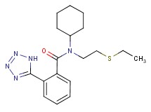N-cyclohexyl-N-[2-(ethylthio)ethyl]-2-(1H-tetrazol-5-yl)benzamide