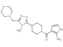 4-[(4-methyl-5-{1-[(2-methyl-1H-pyrrol-3-yl)carbonyl]piperidin-4-yl}-4H-1,2,4-triazol-3-yl)methyl]morpholine