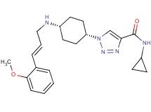 N-cyclopropyl-1-(cis-4-{[(2E)-3-(2-methoxyphenyl)-2-propen-1-yl]amino}cyclohexyl)-1H-1,2,3-triazole-4-carboxamide
