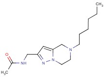 N-[(5-hexyl-4,5,6,7-tetrahydropyrazolo[1,5-a]pyrazin-2-yl)methyl]acetamide