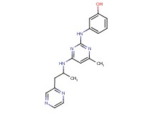 3-({4-methyl-6-[(1-methyl-2-pyrazin-2-ylethyl)amino]pyrimidin-2-yl}amino)phenol