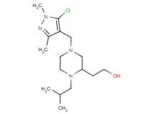 2-{4-[(5-chloro-1,3-dimethyl-1H-pyrazol-4-yl)methyl]-1-isobutyl-2-piperazinyl}ethanol