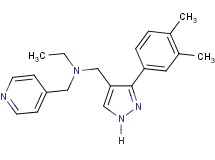 N-{[3-(3,4-dimethylphenyl)-1H-pyrazol-4-yl]methyl}-N-(4-pyridinylmethyl)ethanamine