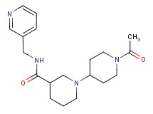 1'-acetyl-N-(pyridin-3-ylmethyl)-1,4'-bipiperidine-3-carboxamide