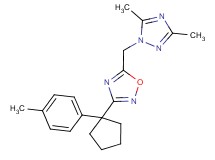 5-[(3,5-dimethyl-1H-1,2,4-triazol-1-yl)methyl]-3-[1-(4-methylphenyl)cyclopentyl]-1,2,4-oxadiazole