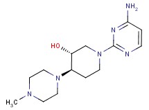 (3R*,4R*)-1-(4-amino-2-pyrimidinyl)-4-(4-methyl-1-piperazinyl)-3-piperidinol